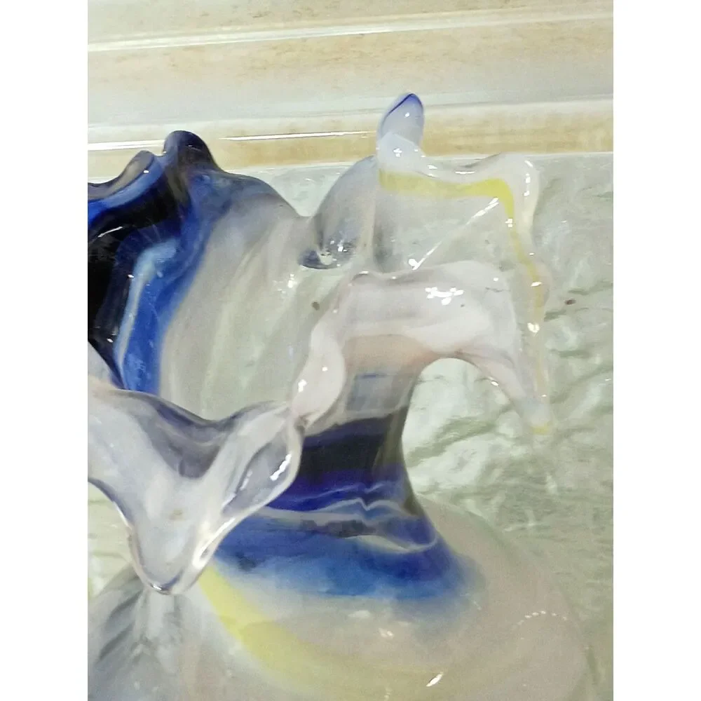 Hand-Blown Art Glass Vase, Murano or Empoli Style Mid Century Modern ~Vintage~